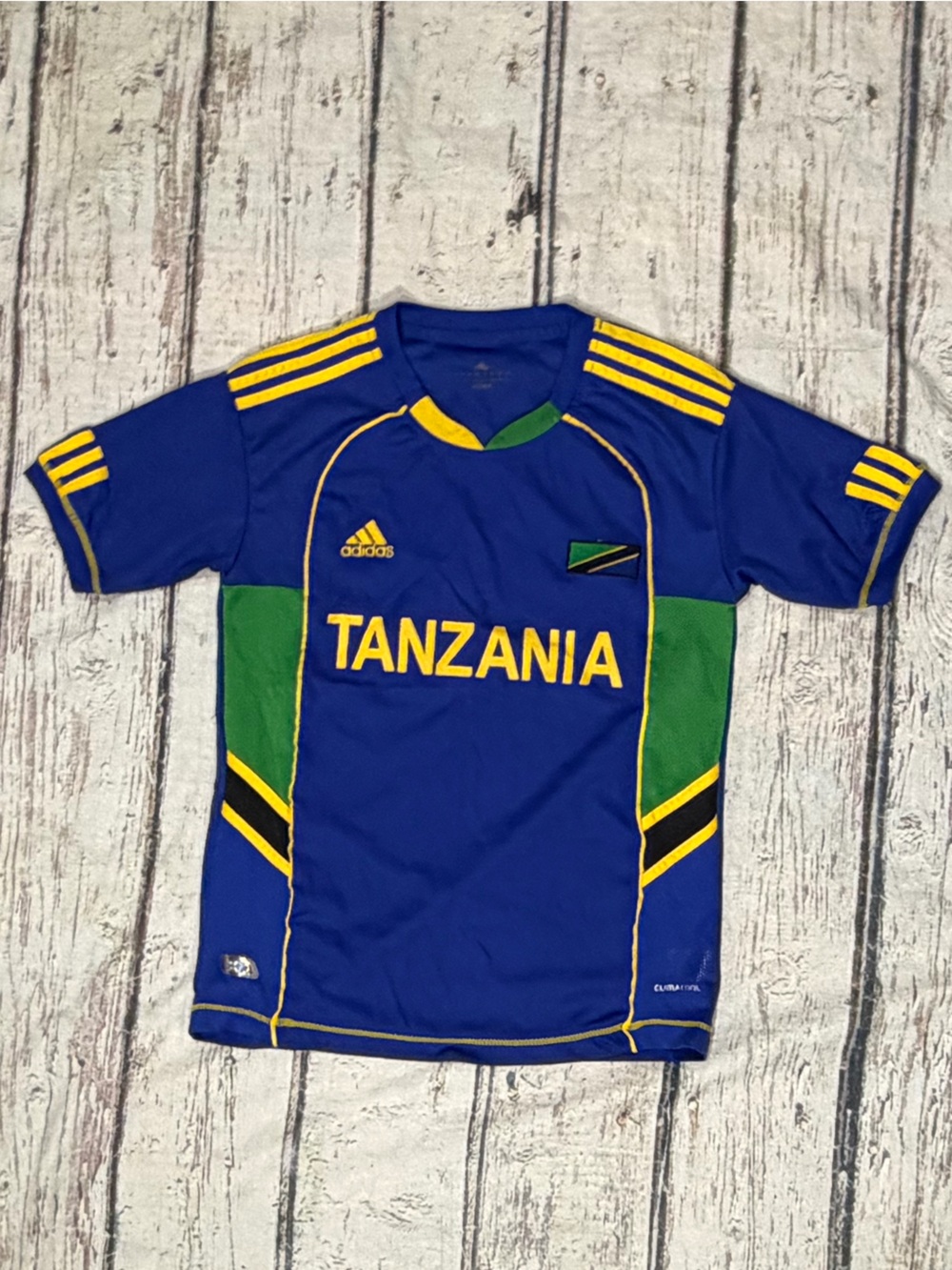 Tanzania Adidas National Team Soccer Jersey - Blue/Yellow - Men’s
